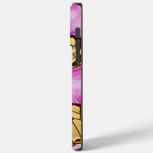 Gele Vlinders, Roze Bloemen Gepersonaliseerde Naam Case-Mate iPhone Case (Achterkant / Links)
