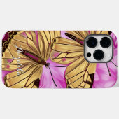 Gele Vlinders, Roze Bloemen Gepersonaliseerde Naam Case-Mate iPhone Case (Achterkant (horizontaal))