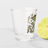 Gele Vlindersvlinders Aanpasbaar Shot Glas (Links)