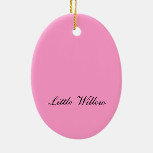 Gele vlinderversiering keramisch ornament (Achterkant)