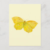 Gele vlindervliegende brimstone briefkaart (Voorkant)