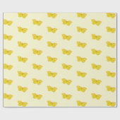 Gele vlindervliegende brimstone cadeaupapier (Vlak)