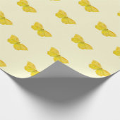 Gele vlindervliegende brimstone cadeaupapier (Hoek)