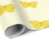 Gele vlindervliegende brimstone cadeaupapier (Rol Hoek)