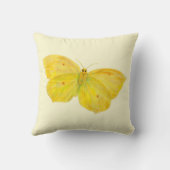 Gele vlindervliegende brimstone kussen (Achterkant)