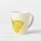 Gele vlindervliegende brimstone latte mok (Rechterhoek)
