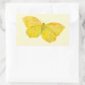 Gele vlindervliegende brimstone rechthoekige sticker (Tas)