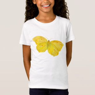 Gele vlindervliegende brimstone t-shirt