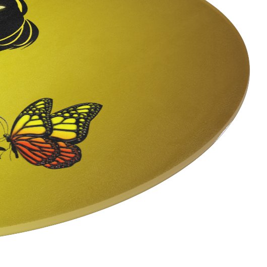 Gele vlindervrouw snijplank (Hoek)
