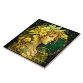 Gele vloerbedekking Fairy Fantasy Tegeltje (Zijkant)