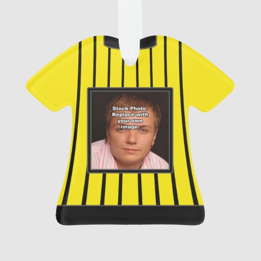 Gele voetganger Referereer Uniform Personalized Ornament (achterkant)