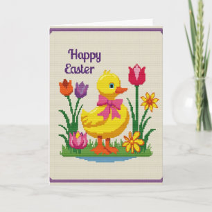 Gele Vogel Bloempatroonkaart Kaart
