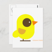 Gele vogel briefkaart (Voorkant / Achterkant)