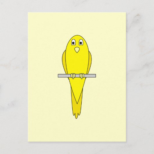 Gele vogel. Canarische. Briefkaart (Voorkant)