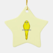 Gele vogel. Canarische. Keramisch Ornament (Achterkant)