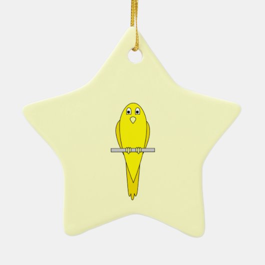 Gele vogel. Canarische. Keramisch Ornament (Achterkant)