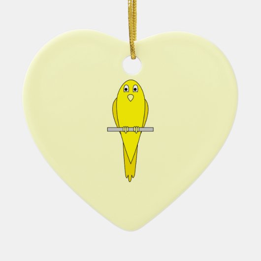 Gele vogel. Canarische. Keramisch Ornament (Voorkant)