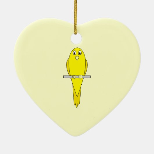 Gele vogel. Canarische. Keramisch Ornament (Achterkant)