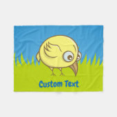 Gele vogel cartoon fleece deken (Voorkant (Horizontaal))