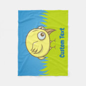 Gele vogel cartoon fleece deken (Voorkant)