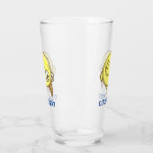 Gele vogel cartoon glas (Links)