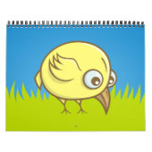 Gele vogel cartoon kalender (Hoes)