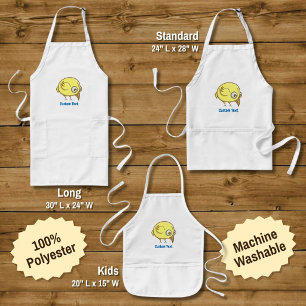 Gele vogel cartoon lange apron kinder schort