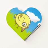 Gele Vogel Cartoon Notitieboek (Achterkant)