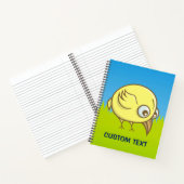 Gele Vogel Cartoon Notitieboek (Binnen)