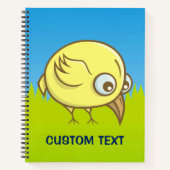 Gele Vogel Cartoon Notitieboek (Voorkant)
