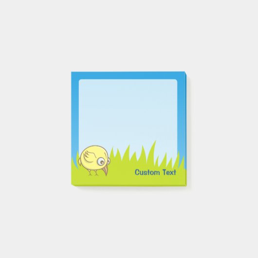 Gele Vogel Cartoon Post-it® Notes (Voorkant)
