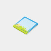 Gele Vogel Cartoon Post-it® Notes (Schuin)