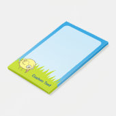 Gele Vogel Cartoon Post-it® Notes (Schuin)