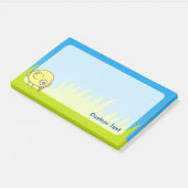 Gele Vogel Cartoon Post-it® Notes (Schuin)