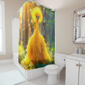 Gele vogel douchegordijn (In situ)