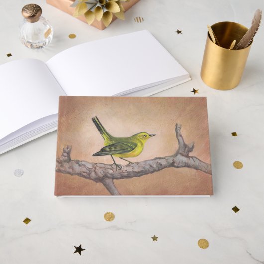 Gele vogel gastenboek (Voorkant open)