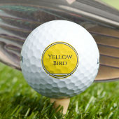 Gele vogel golfballen