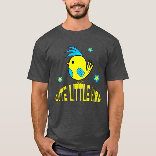 Gele vogel grappig t-shirt (Voorkant)