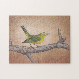 Gele vogel legpuzzel