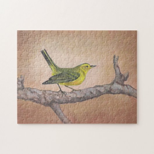 Gele vogel legpuzzel (Horizontaal)