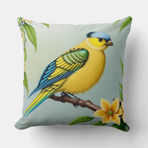 🐦 Gele Vogel Moderne Natuur Stijl Huisdecoratie Kussen