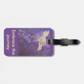 gele vogel op cherry blossom branch bagagelabel (Achterkant horizontaal)