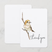 Gele vogel op een filiaal bedankt (Voorkant / Achterkant)