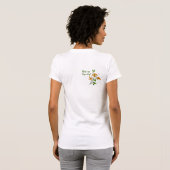 Gele vogel op Oranje tijgerlelies T-shirt (Achterkant volledig)