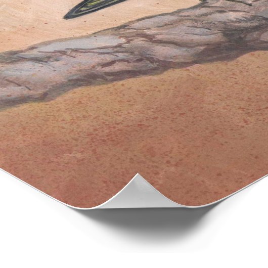 Gele vogel poster (Hoek)