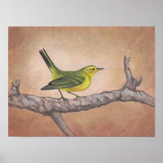 Gele vogel poster (Voorkant)