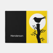  gele vogel Silouhette Zen Vibe Deurmat (Voorkant)