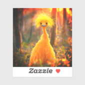 Gele vogel sticker (Vel)