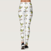 Gele Vogel Tekening Leggings (Achterkant)
