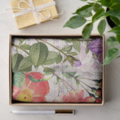 gele vogelbloemen blad Muziek ontkoppeling Tissuepapier (Geschenk)